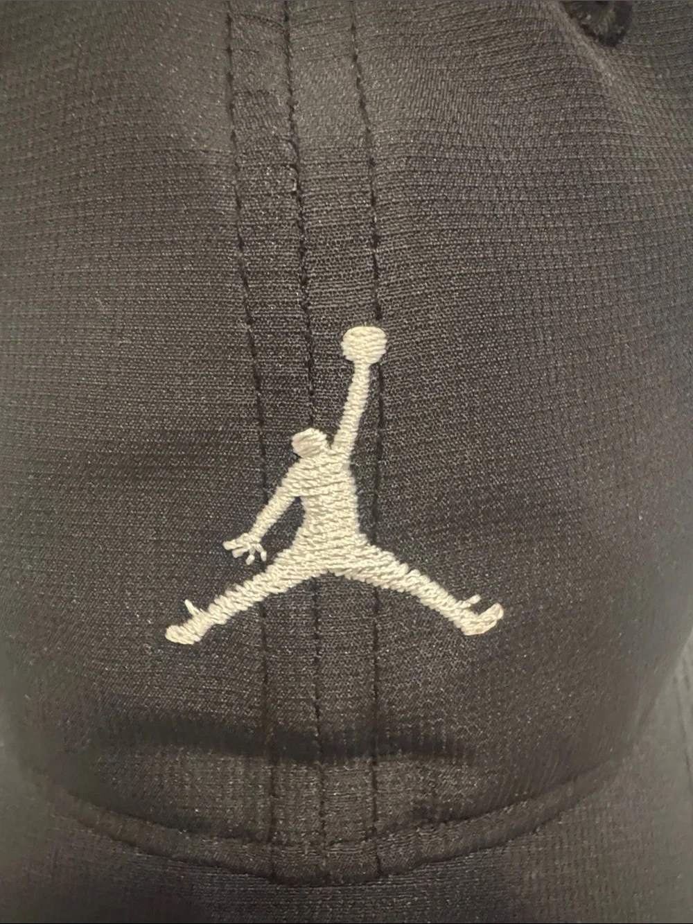 Jordan Black Cap with White Jumpman Emblem